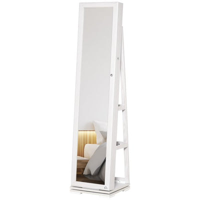 Jewellery Cabinet Lockable Armoire W/ Mirror Cosmetics Storage