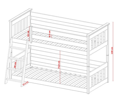 Wooden Bunk Bed Kevin