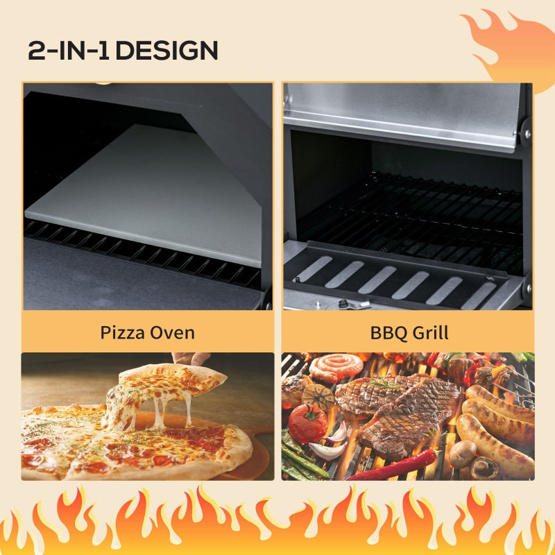 Outdoor Garden Pizza Oven Charcoal BBQ Grill