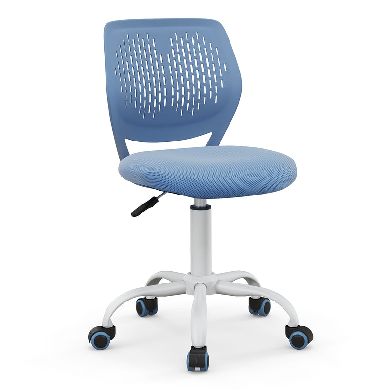 Silla de estudio ergonómica para niños con altura ajustable, color azul