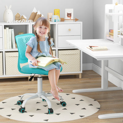 Silla de estudio ergonómica para niños con altura regulable - Turquesa