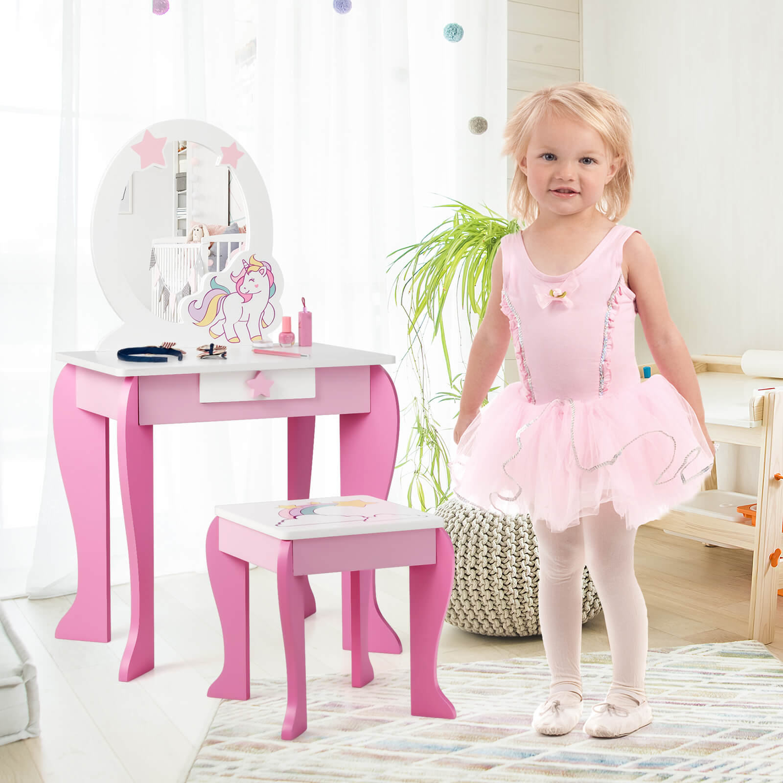 Childrens vanity deals chair