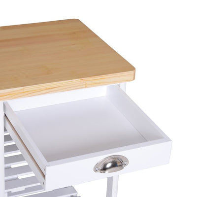 Kitchen Island, 74Wx37Dx76Hcm - White