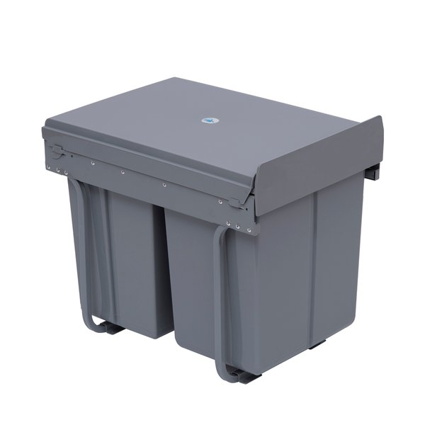 Kitchen Recycle Waste Bin 48x34.2x41.8 Cm - Grey