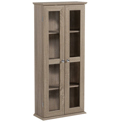 CD Cabinet - Holds Up To 100 CDs, Brown