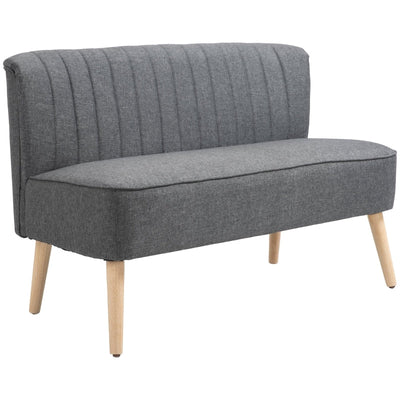 Modern Double Seat Sofa Loveseat Couch ,Grey