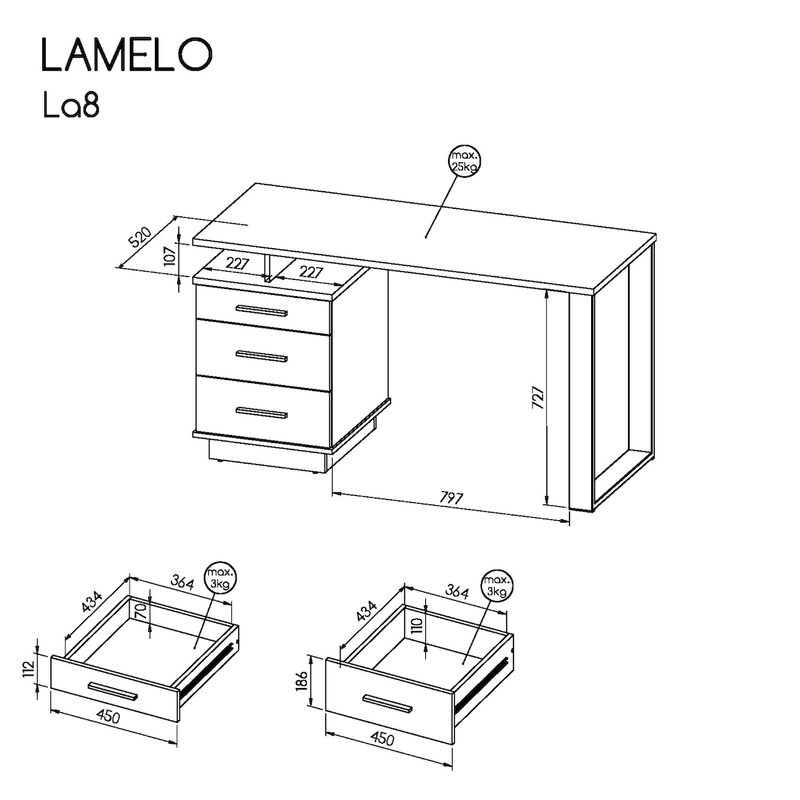 Lamelo LA8 Computer Desk