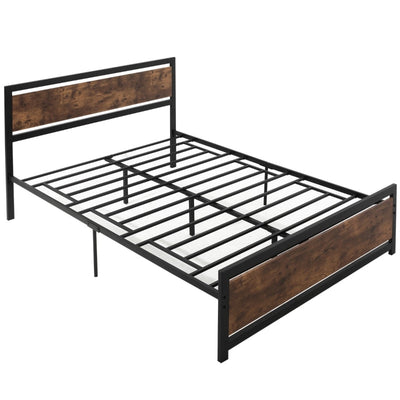 King Size Metal Bed Frame With Headboard And Footboard