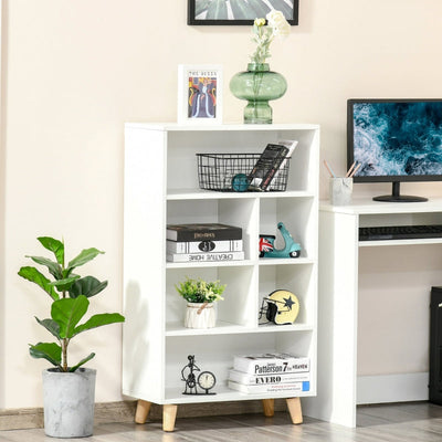 Bookcase Modern Bookshelf Display Cabinet, White