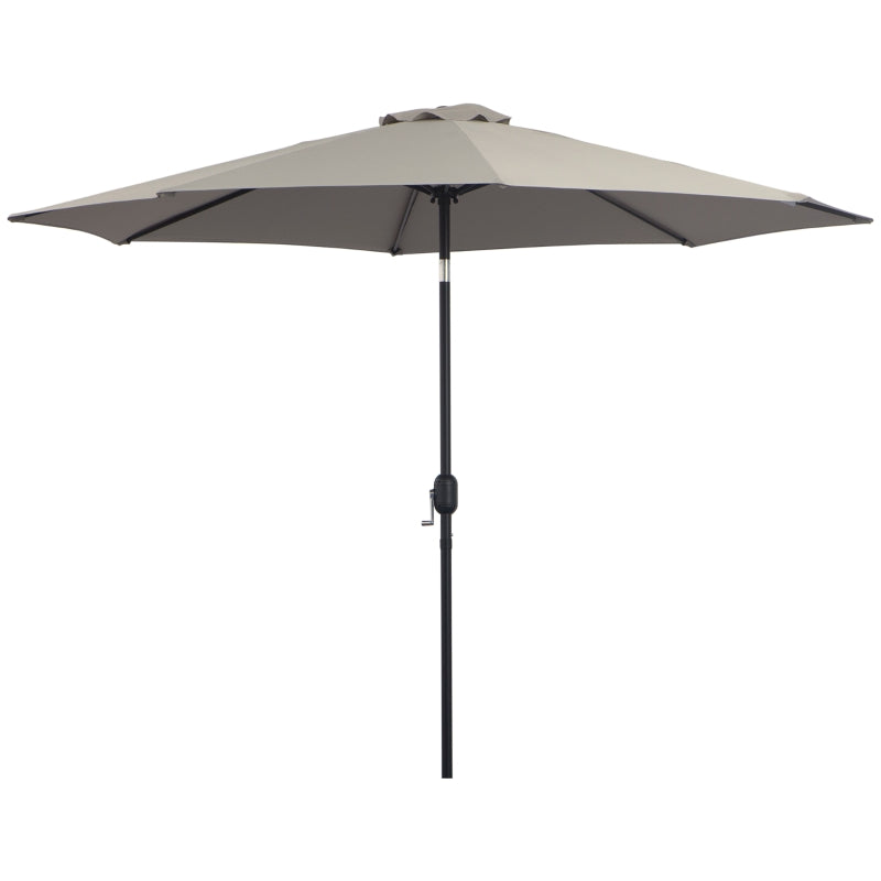 Tilting Parasol Garden Umbrellas- Light Grey