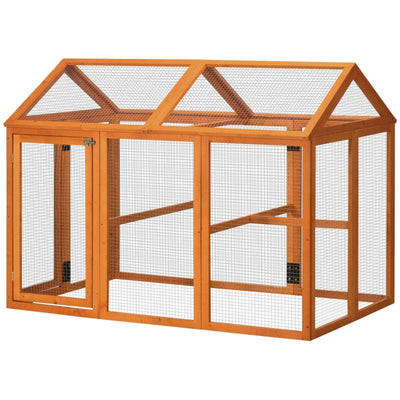 Large Chicken Run, Wooden Coop, With Combinable Design - Effect