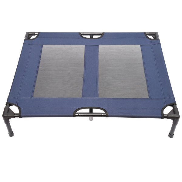 Large Dogs Elevated Oxford Cloth Bed Camping Outdoors - Blue