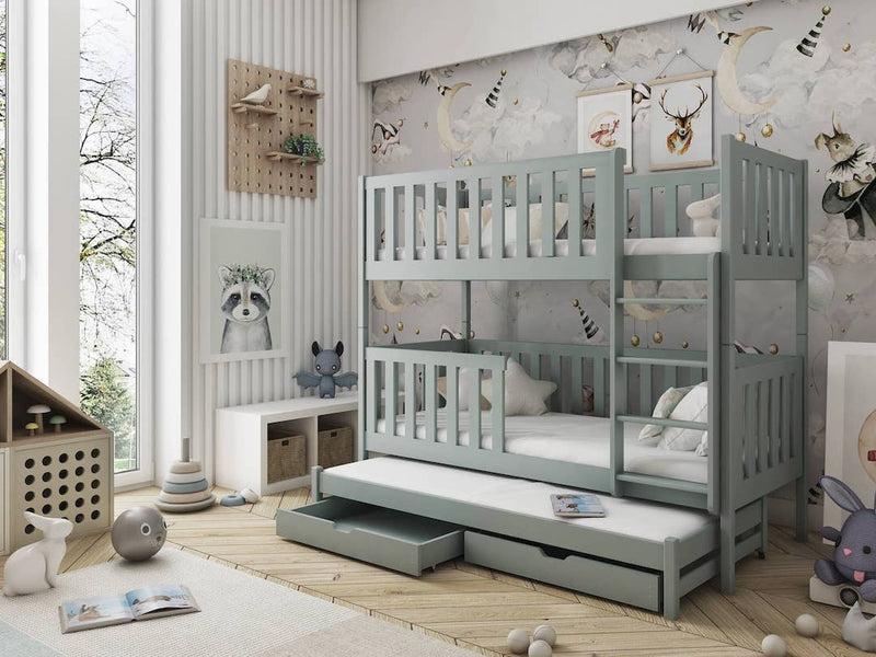 Lea Bunk Bed with Trundle and Storage