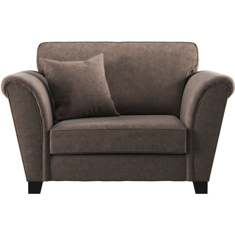 Leighton Soft Suede Chocolate Sofa Chair