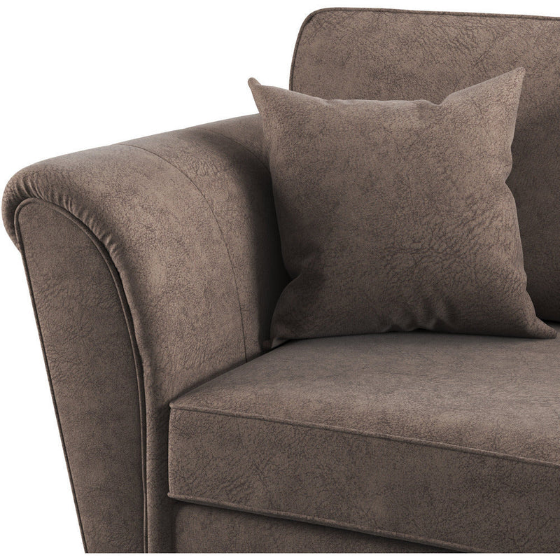 Leighton Soft Suede Chocolate Sofa Chair