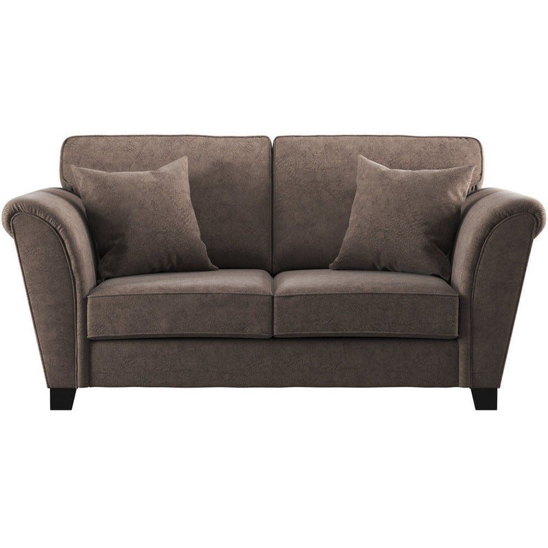 Leighton Soft Suede Chocolate 2 Seater Sofa