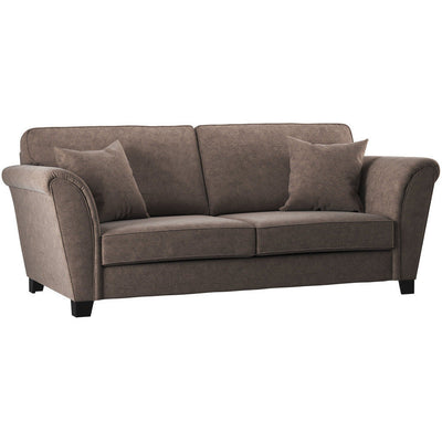 Leighton Soft Suede Chocolate 2 & 3 Seater Sofa Set