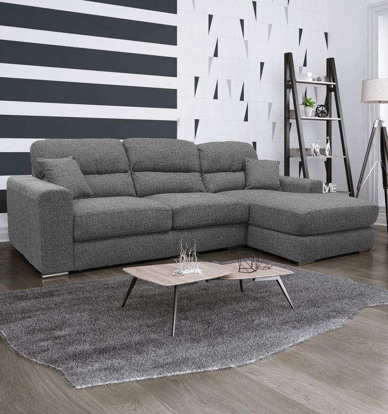 Vegas Grey Large Corner Sofa