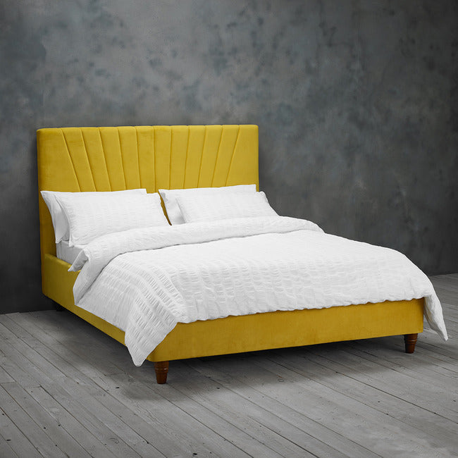 Lexie Mustard Kingsize Bed