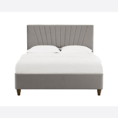 Lexie Silver Velvet Double Bed