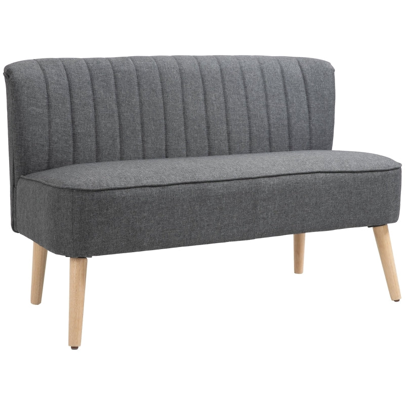 Modern Double Seat Sofa Loveseat Couch ,Grey