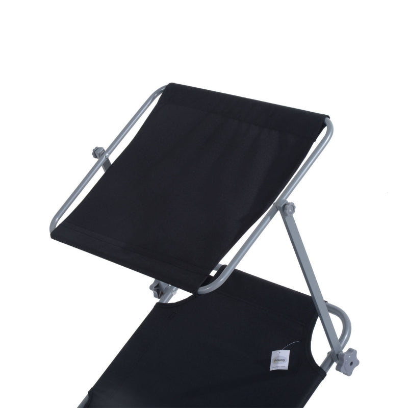 Reclining Chair Lounger Folding Seat- (Black)