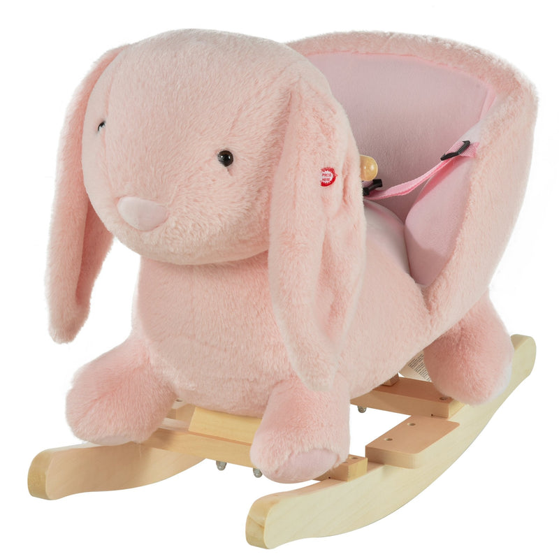 HOMCOM Toddlers Plush Rocking Ride On w/ Sound