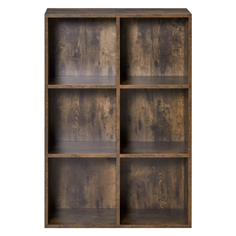 Cubic Cabinet Bookcase Shelves Storage , Rustic Brown