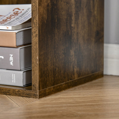 Cubic Cabinet Bookcase Shelves Storage , Rustic Brown