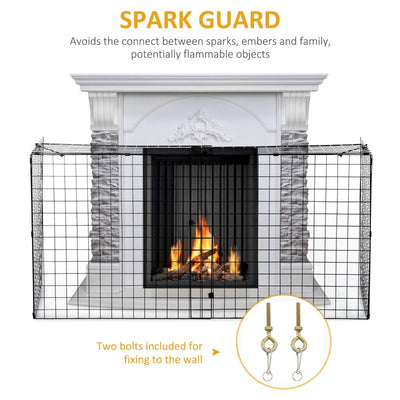 Extendable Fireguard Screen-Black