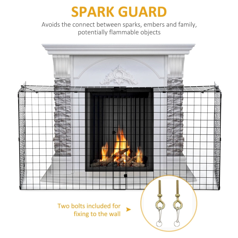 Extendable Fireguard Screen-Black