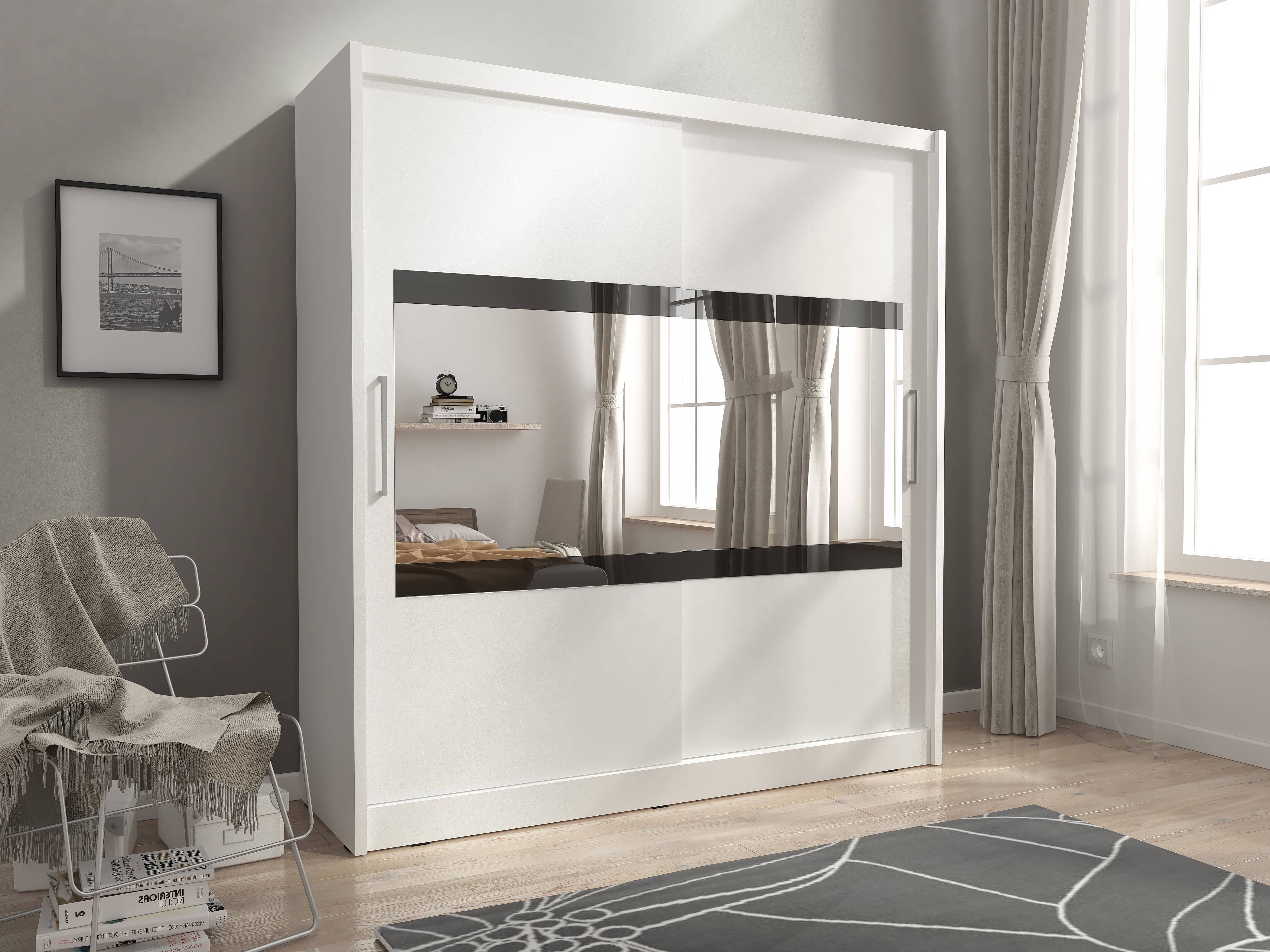 Arte-N Wiki IX 200cm Sliding Door Wardrobe - 2 Colours