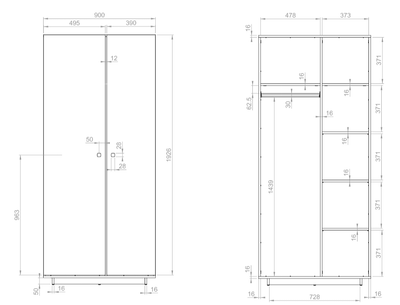 Modico MC-01 Hinged Wardrobe