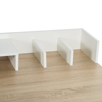 Home Office Desk, Writing Table w/ Organised Compartment -  White