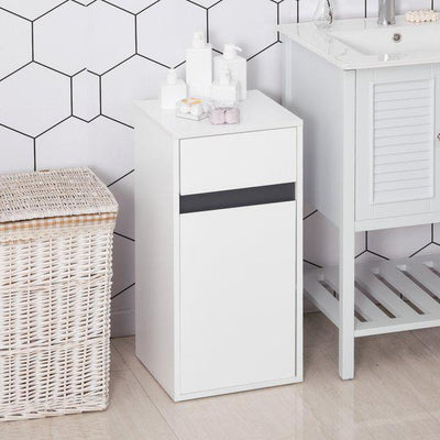 Tri-Compartment Bathroom Storage Cabinet - White