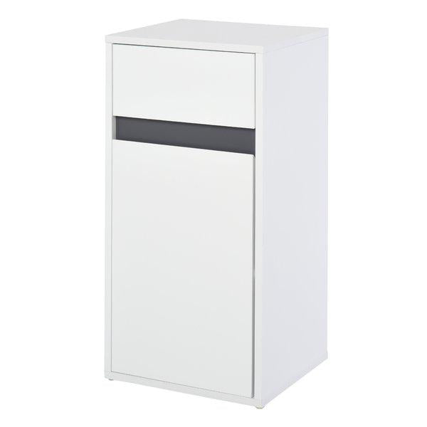 Tri-Compartment Bathroom Storage Cabinet - White