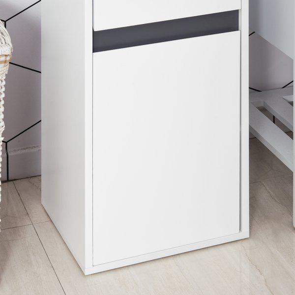 Tri-Compartment Bathroom Storage Cabinet - White