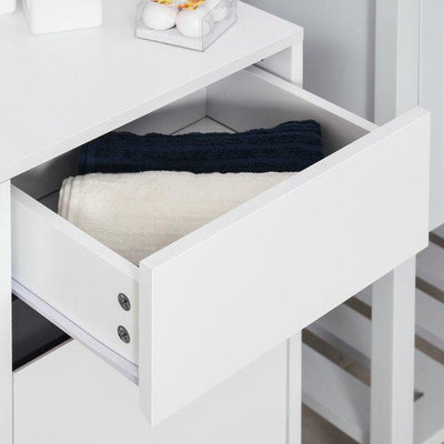 Tri-Compartment Bathroom Storage Cabinet - White