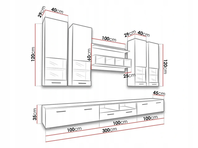 Dorade Entertainment Unit in White Gloss