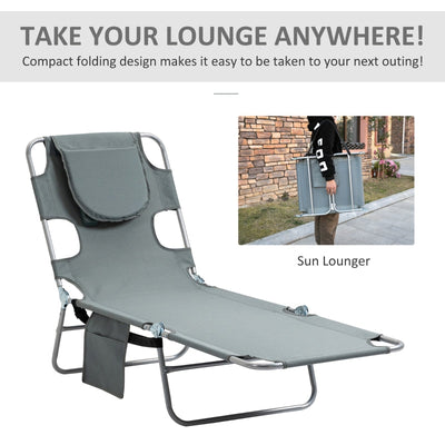 Beach Chaise Lounge -Grey