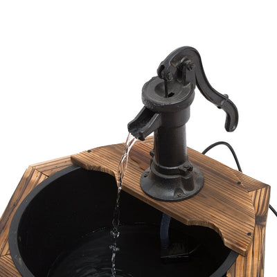 Wooden Electric Water Fountain Garden Ornament