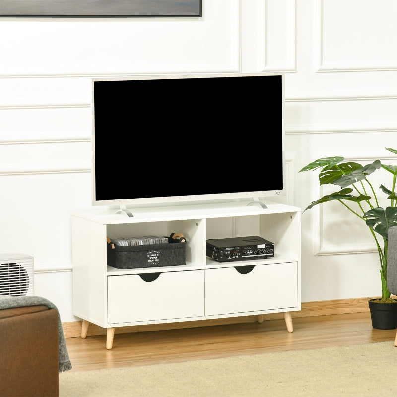 TV Stand Cabinet For TVs Up To 42, White