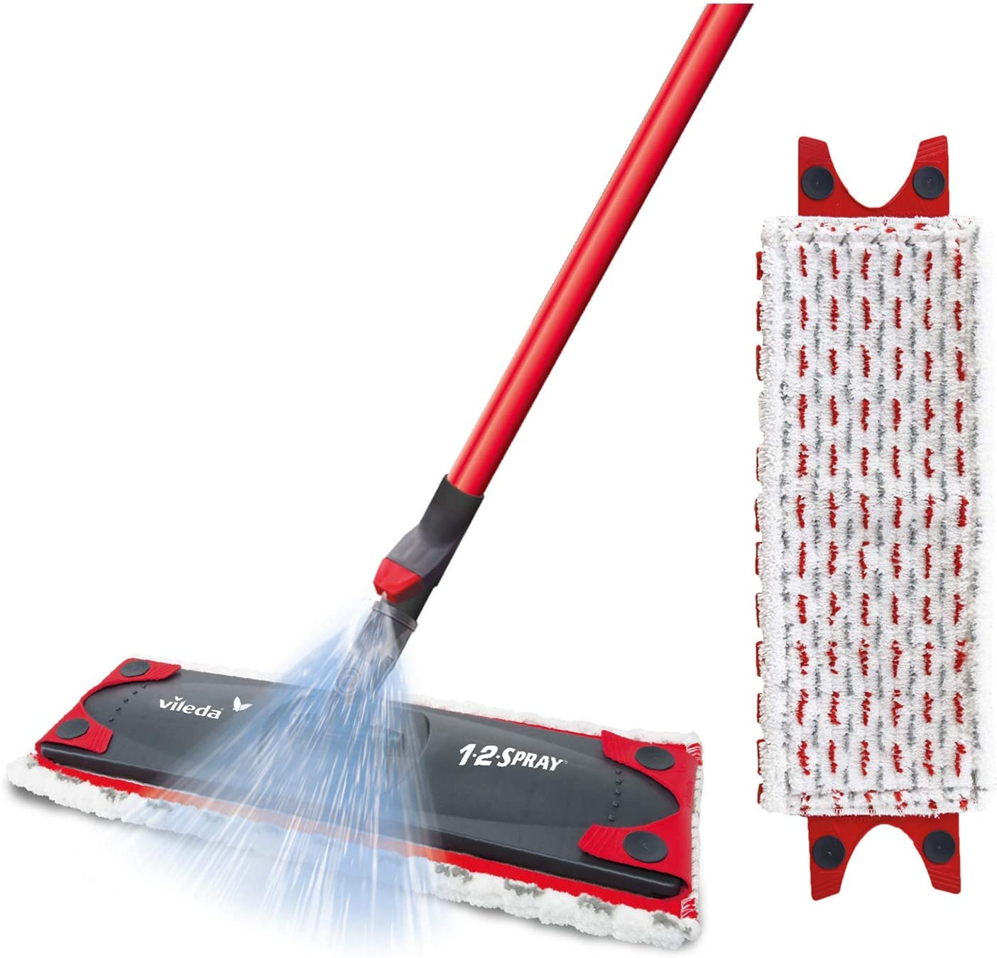 Vileda 1-2 Spray Mop, Microfibre Flat Floor Spray Mop with Extra Head –  Infyniti Home