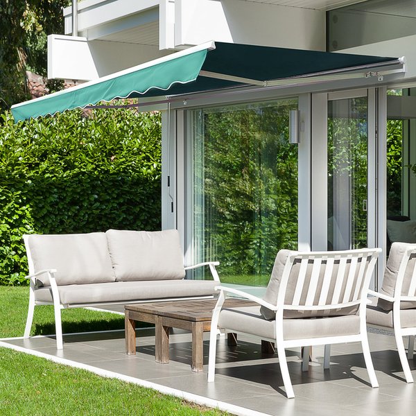 3x2.5 M Manual Retractable Awning - Dark Green