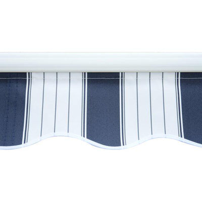 Manual Retractable Awning, 3x2.5 M - Blue/White Stripes