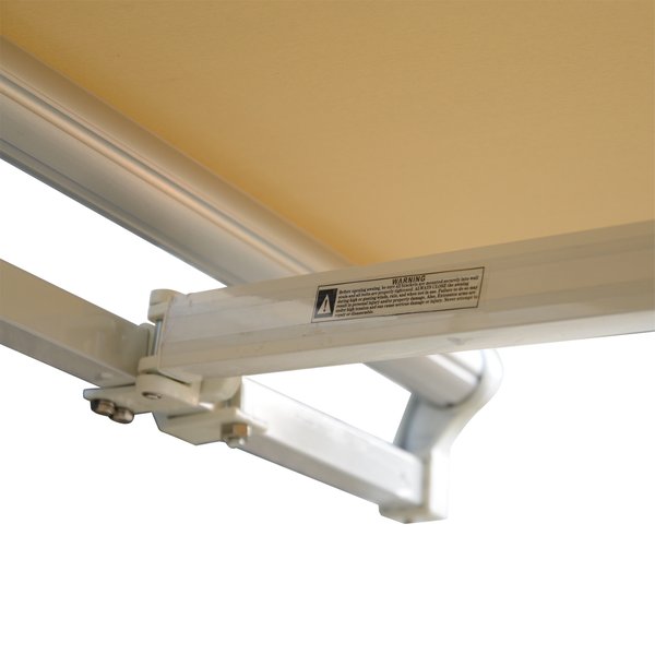 Manual Retractable Awning, 3x2.5 M - Ivory White