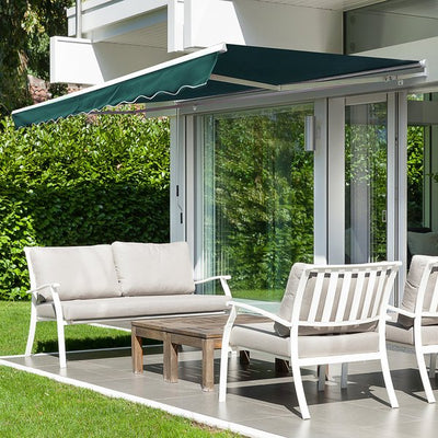 3.5x2.5 M Manual Retractable Awning - Green