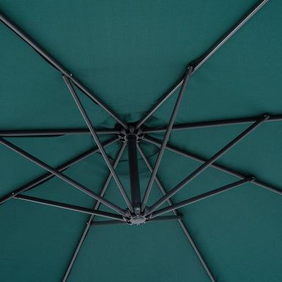 Garden Banana Parasol Hanging Cantilever Umbrella - Dark Green