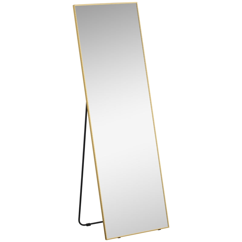 Full Length Mirror Wall-Mounted, Living Gold Frame