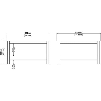 Milan Matt Black Coffee Table